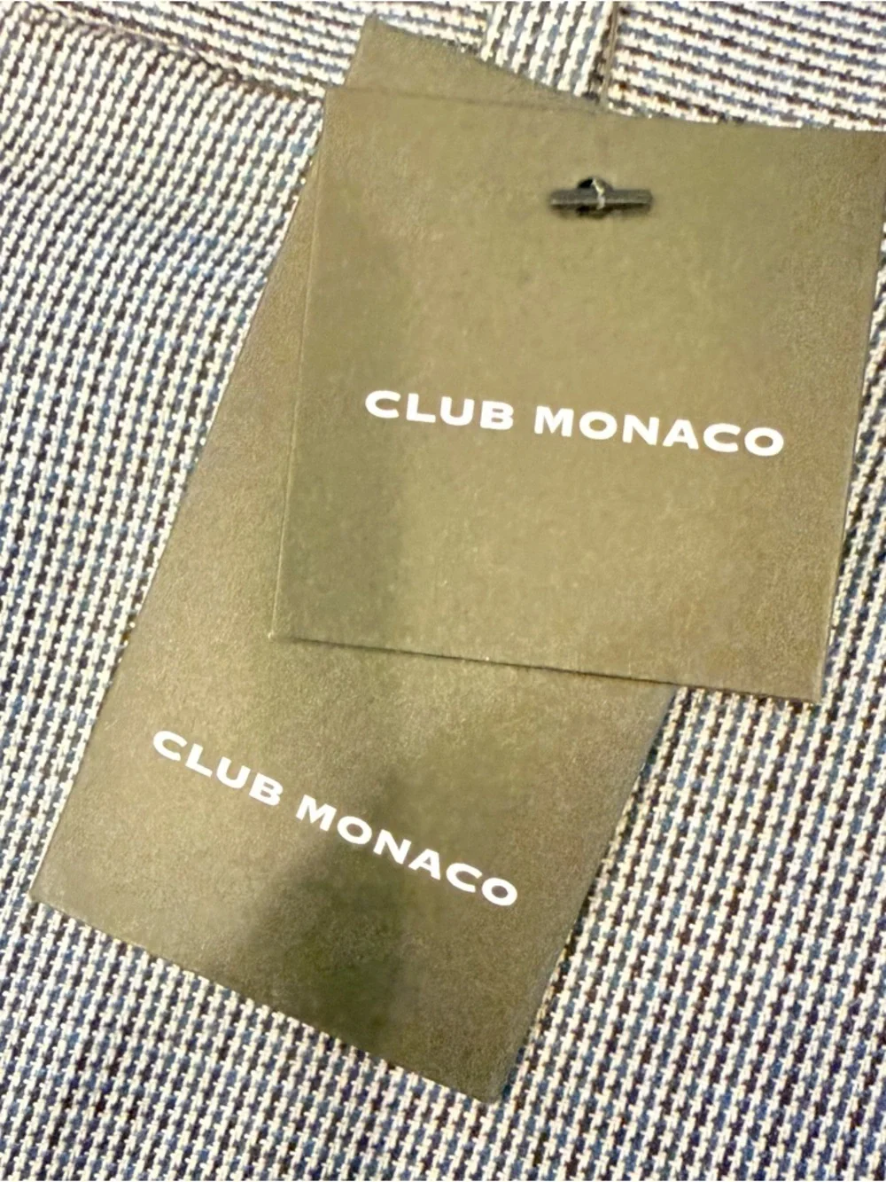 Club Monaco Men’s Sutton Slim Fit Navy Houndstooth Pants Sz 32x32 NWT